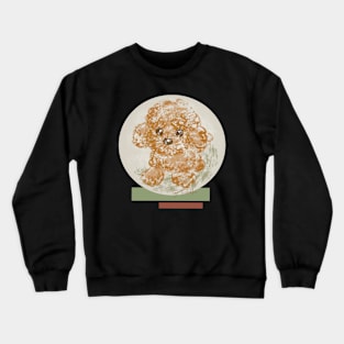 Brush sketch of a poodle Crewneck Sweatshirt